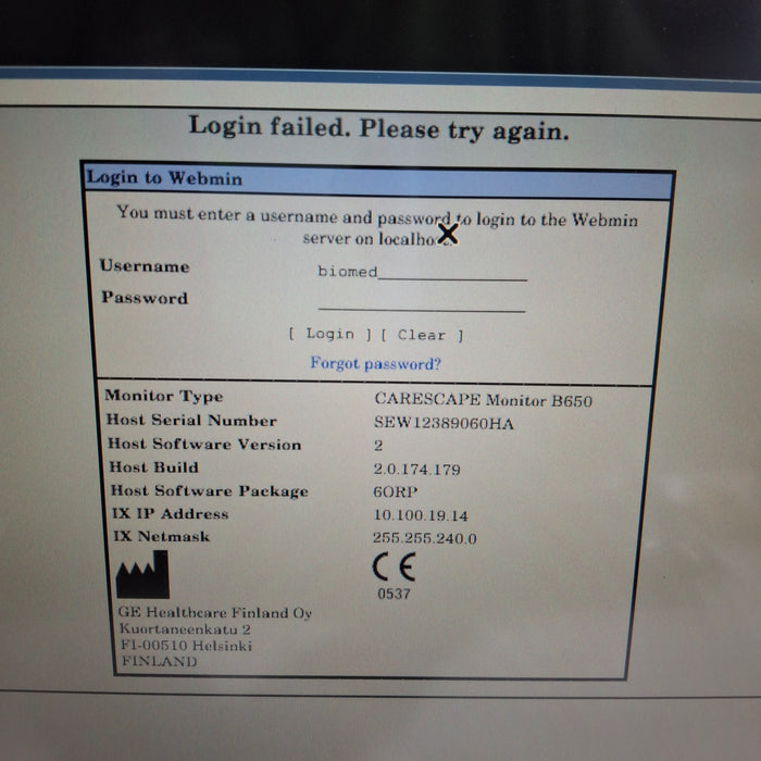 GE Healthcare GE Healthcare Carescape B650 Anesthesia Care Patient Monitor Patient Monitors reLink Medical