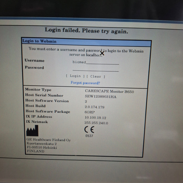 GE Healthcare GE Healthcare Carescape B650 Anesthesia Care Patient Monitor Patient Monitors reLink Medical