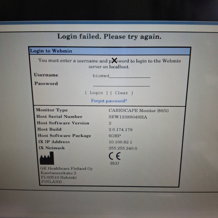 GE Healthcare GE Healthcare Carescape B650 Anesthesia Care Patient Monitor Patient Monitors reLink Medical