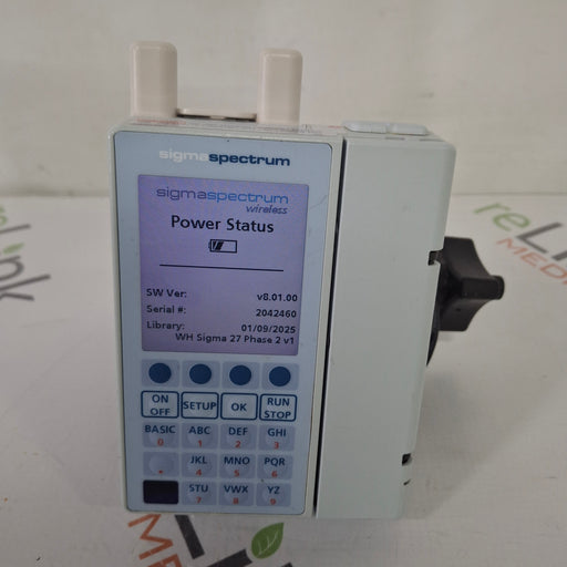 Baxter Baxter Sigma Spectrum 8.01.00 with A/B/G/N Battery Infusion Pump Infusion Pump reLink Medical
