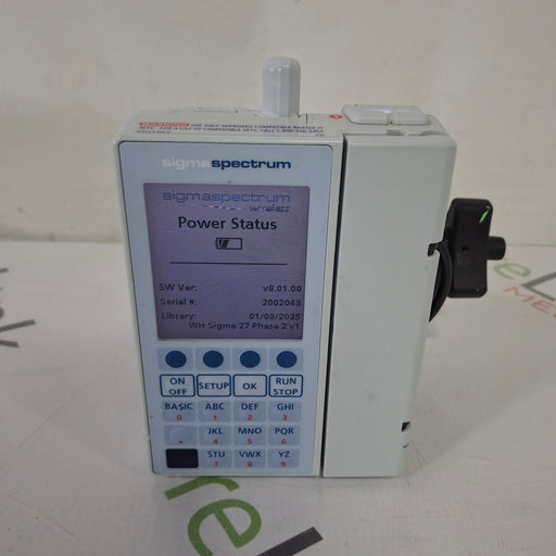Baxter Baxter Sigma Spectrum 8.01.00 with B/G Battery Infusion Pump Infusion Pump reLink Medical