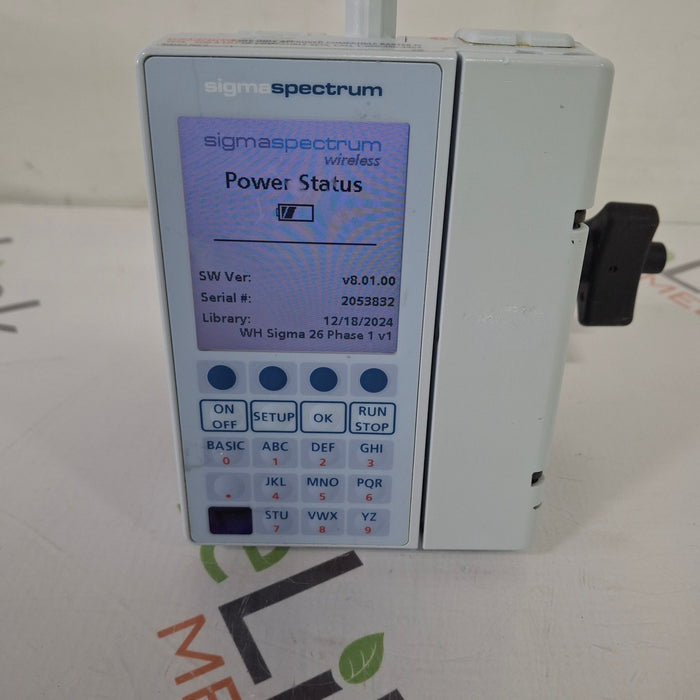 Baxter Baxter Sigma Spectrum 8.01.00 with B/G Battery Infusion Pump Infusion Pump reLink Medical