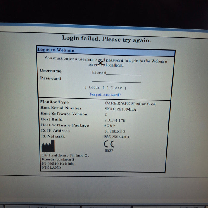 GE Healthcare GE Healthcare Carescape B650 Anesthesia Care Patient Monitor Patient Monitors reLink Medical