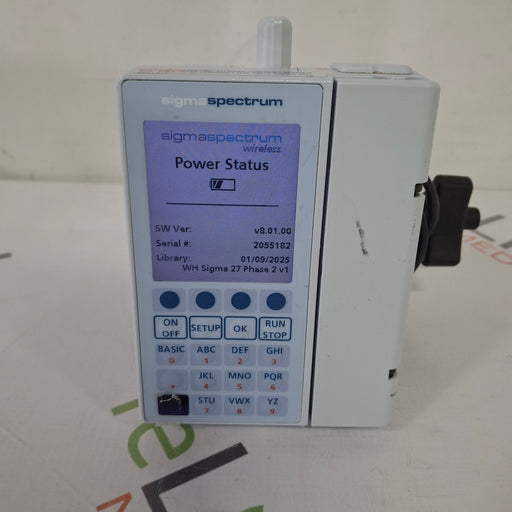 Baxter Baxter Sigma Spectrum 8.01.00 with B/G Battery Infusion Pump Infusion Pump reLink Medical