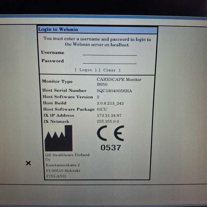 GE Healthcare GE Healthcare Carescape B650 Critical Care Patient Monitor Patient Monitors reLink Medical
