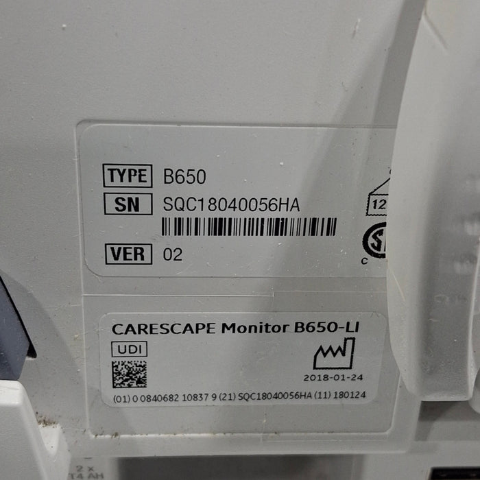 GE Healthcare GE Healthcare Carescape B650 Critical Care Patient Monitor Patient Monitors reLink Medical