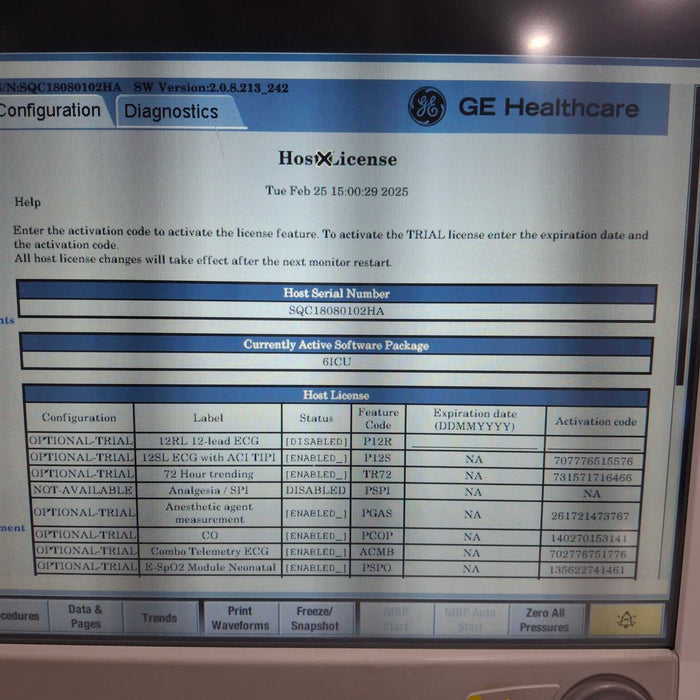 GE Healthcare Carescape B650 Critical Care Patient Monitor