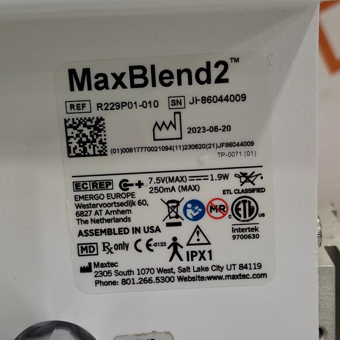 Maxtec, Inc. Maxtec, Inc. MAXBlend 2 Low Flow Air/Oxygen Blender Respiratory reLink Medical