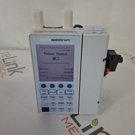 Baxter Baxter Sigma Spectrum 8.01.00 with A/B/G/N Battery Infusion Pump Infusion Pump reLink Medical