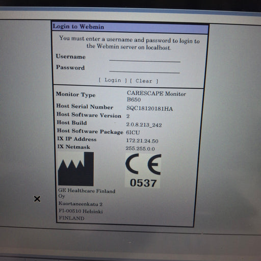 GE Healthcare GE Healthcare Carescape B650 Critical Care Patient Monitor Patient Monitors reLink Medical