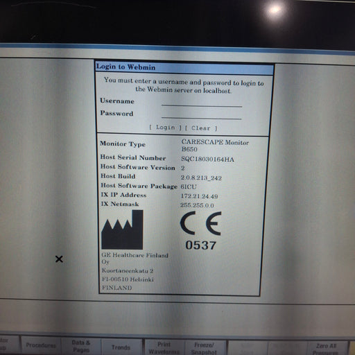 GE Healthcare GE Healthcare Carescape B650 Critical Care Patient Monitor Patient Monitors reLink Medical