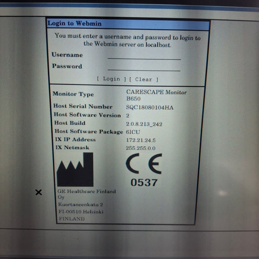 GE Healthcare GE Healthcare Carescape B650 Critical Care Patient Monitor Patient Monitors reLink Medical