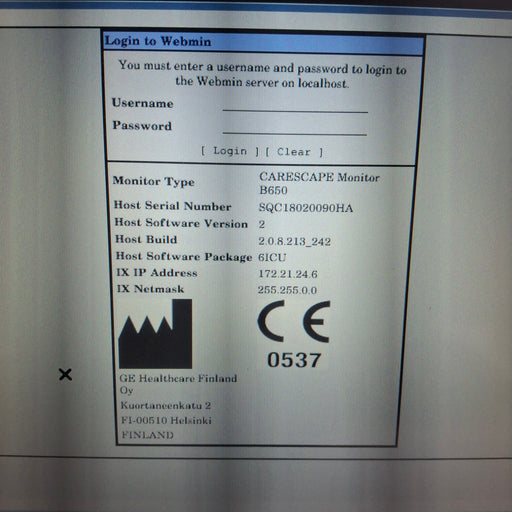 GE Healthcare GE Healthcare Carescape B650 Critical Care Patient Monitor Patient Monitors reLink Medical