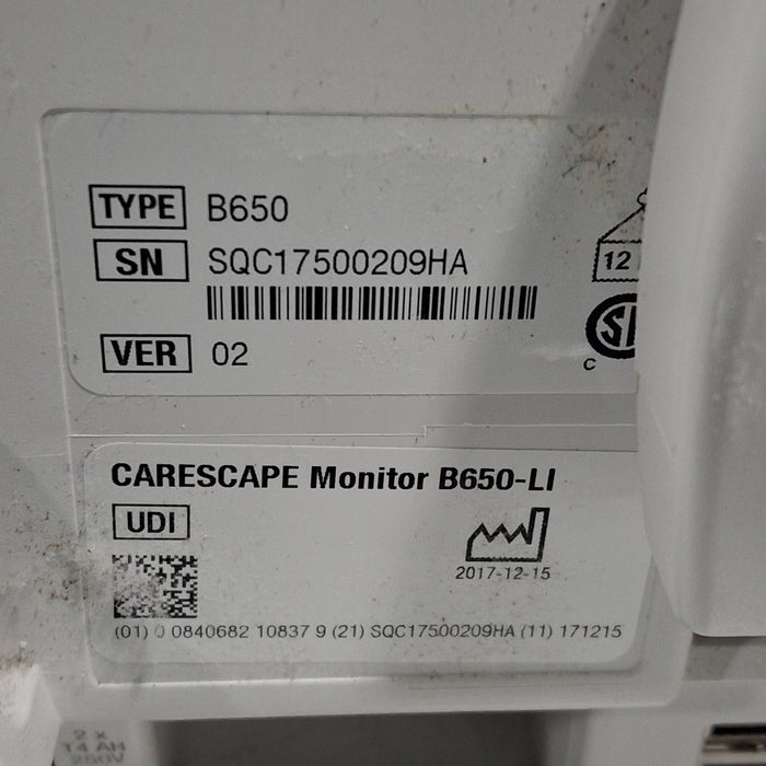 GE Healthcare GE Healthcare Carescape B650 Critical Care Patient Monitor Patient Monitors reLink Medical