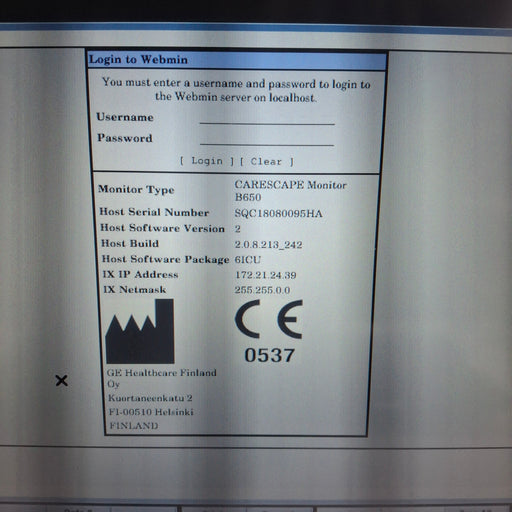 GE Healthcare GE Healthcare Carescape B650 Critical Care Patient Monitor Patient Monitors reLink Medical