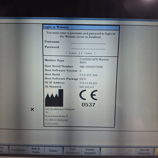 GE Healthcare GE Healthcare Carescape B650 Critical Care Patient Monitor Patient Monitors reLink Medical