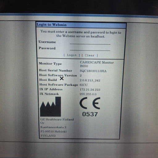 GE Healthcare GE Healthcare Carescape B650 Critical Care Patient Monitor Patient Monitors reLink Medical