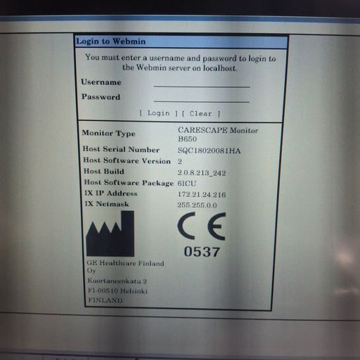 GE Healthcare GE Healthcare Carescape B650 Critical Care Patient Monitor Patient Monitors reLink Medical