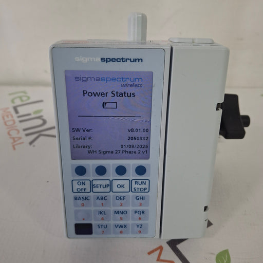 Baxter Baxter Sigma Spectrum 8.01.00 with B/G Battery Infusion Pump Infusion Pump reLink Medical