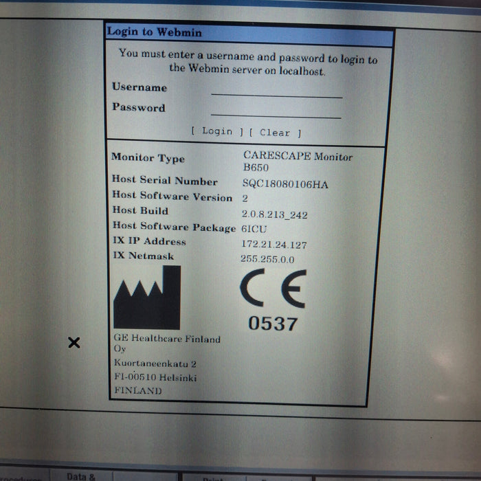 GE Healthcare GE Healthcare Carescape B650 Critical Care Patient Monitor Patient Monitors reLink Medical