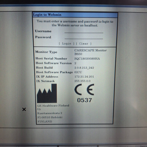 GE Healthcare GE Healthcare Carescape B650 Critical Care Patient Monitor Patient Monitors reLink Medical