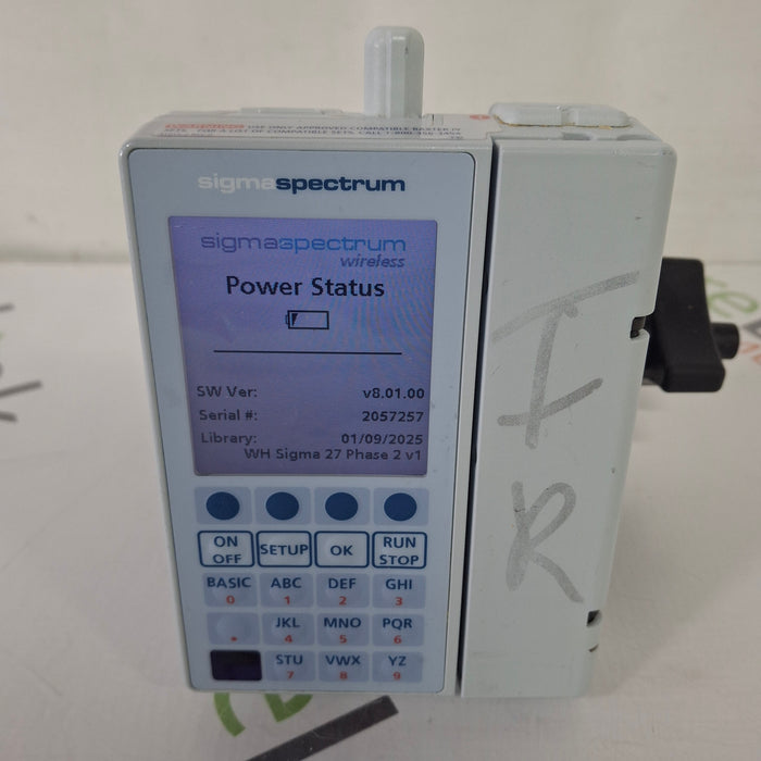 Baxter Baxter Sigma Spectrum 8.01.00 with B/G Battery Infusion Pump Infusion Pump reLink Medical