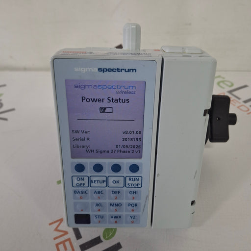 Baxter Baxter Sigma Spectrum 8.01.00 with B/G Battery Infusion Pump Infusion Pump reLink Medical