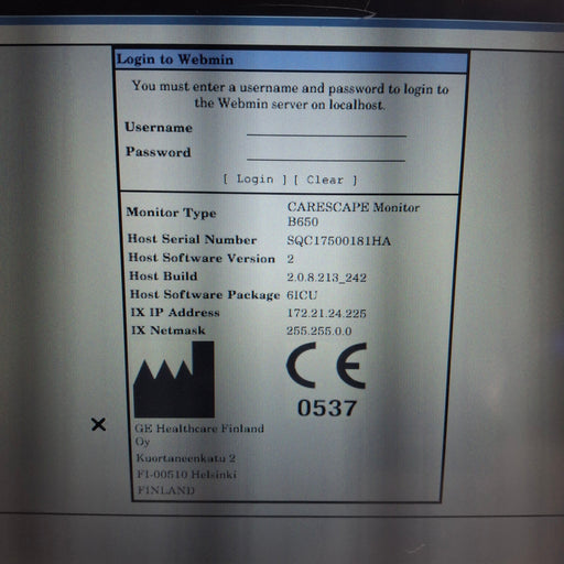 GE Healthcare GE Healthcare Carescape B650 Critical Care Patient Monitor Patient Monitors reLink Medical