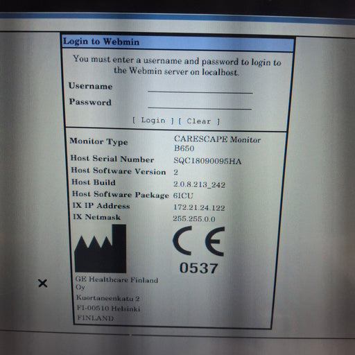 GE Healthcare GE Healthcare Carescape B650 Critical Care Patient Monitor Patient Monitors reLink Medical
