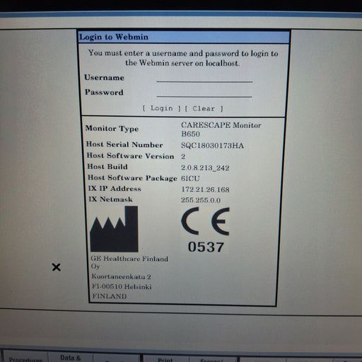 GE Healthcare GE Healthcare Carescape B650 Critical Care Patient Monitor Patient Monitors reLink Medical