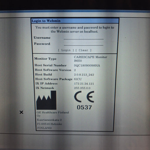 GE Healthcare GE Healthcare Carescape B650 Critical Care Patient Monitor Patient Monitors reLink Medical