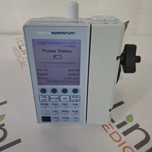 Baxter Baxter Sigma Spectrum 8.01.00 with B/G Battery Infusion Pump Infusion Pump reLink Medical