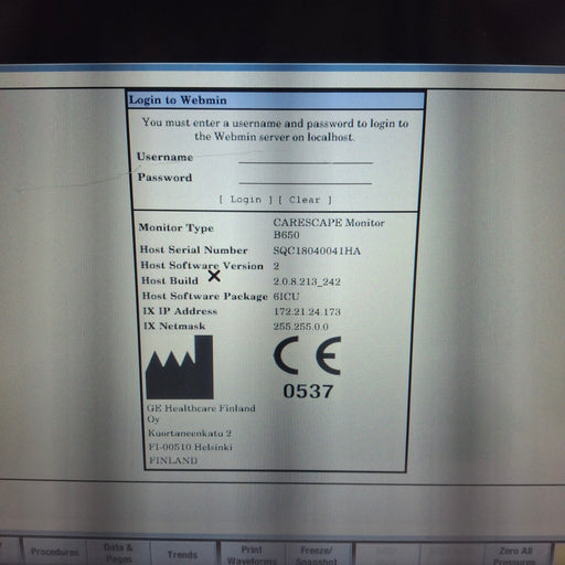 GE Healthcare GE Healthcare Carescape B650 Critical Care Patient Monitor Patient Monitors reLink Medical