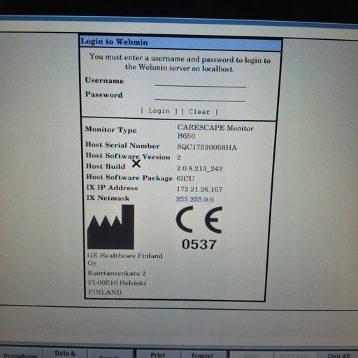 GE Healthcare GE Healthcare Carescape B650 Critical Care Patient Monitor Patient Monitors reLink Medical