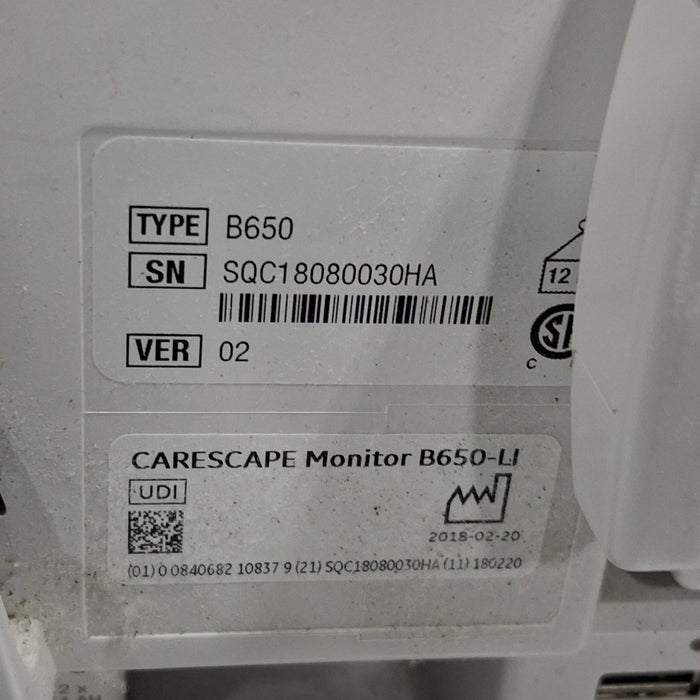 GE Healthcare GE Healthcare Carescape B650 Critical Care Patient Monitor Patient Monitors reLink Medical