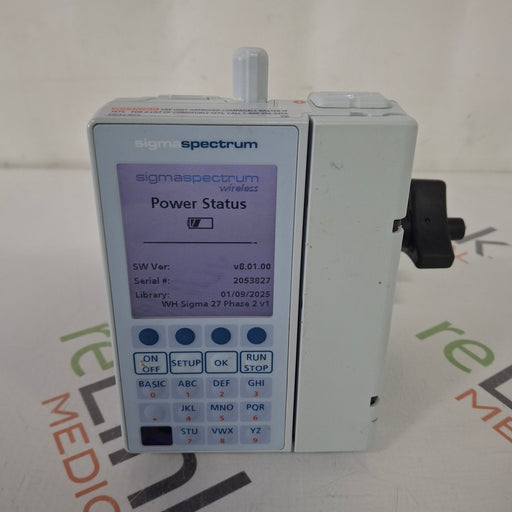 Baxter Baxter Sigma Spectrum 8.01.00 with B/G Battery Infusion Pump Infusion Pump reLink Medical