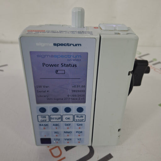 Baxter Baxter Sigma Spectrum 8.01.00 with B/G Battery Infusion Pump Infusion Pump reLink Medical