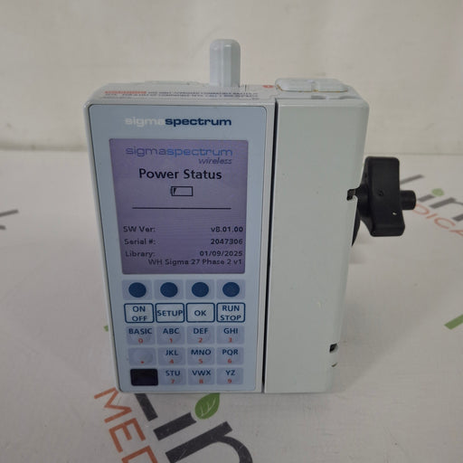 Baxter Baxter Sigma Spectrum 8.01.00 with B/G Battery Infusion Pump Infusion Pump reLink Medical