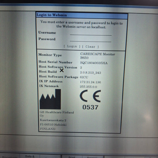 GE Healthcare GE Healthcare Carescape B650 Critical Care Patient Monitor Patient Monitors reLink Medical