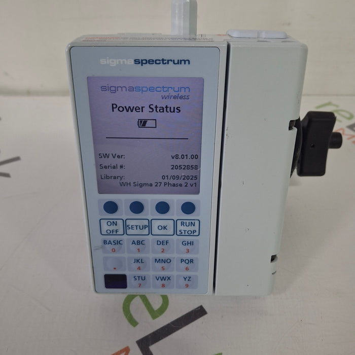 Baxter Baxter Sigma Spectrum 8.01.00 with B/G Battery Infusion Pump Infusion Pump reLink Medical