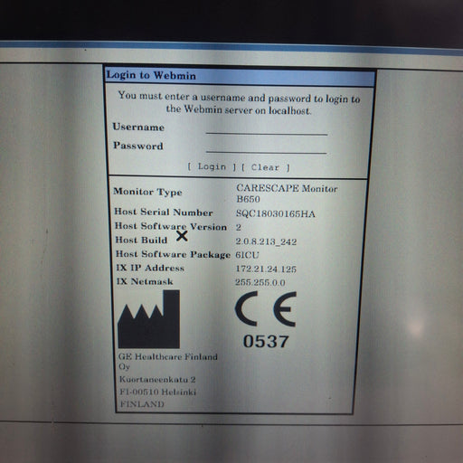GE Healthcare GE Healthcare Carescape B650 Critical Care Patient Monitor Patient Monitors reLink Medical