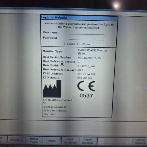 GE Healthcare GE Healthcare Carescape B650 Critical Care Patient Monitor Patient Monitors reLink Medical