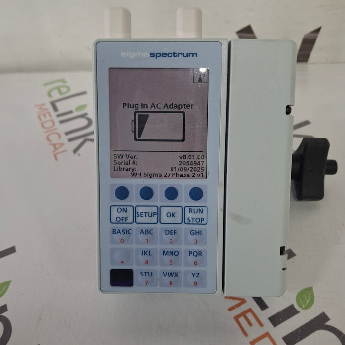 Baxter Baxter Sigma Spectrum 8.01.00 with A/B/G/N Battery Infusion Pump Infusion Pump reLink Medical