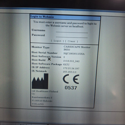 GE Healthcare GE Healthcare Carescape B650 Critical Care Patient Monitor Patient Monitors reLink Medical