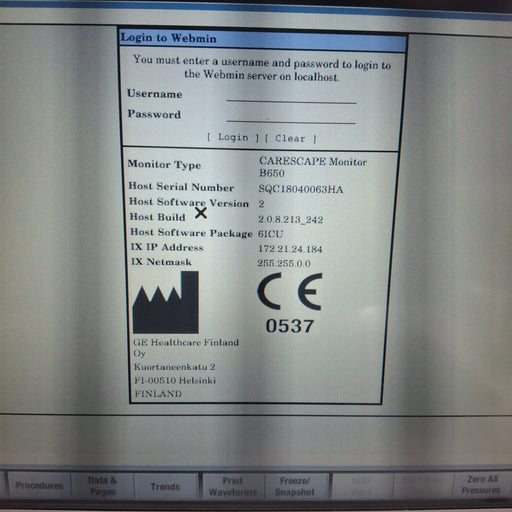 GE Healthcare GE Healthcare Carescape B650 Critical Care Patient Monitor Patient Monitors reLink Medical