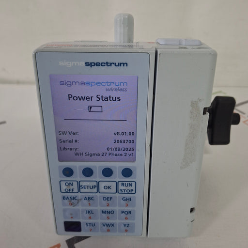 Baxter Baxter Sigma Spectrum 8.01.00 with B/G Battery Infusion Pump Infusion Pump reLink Medical