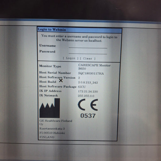 GE Healthcare GE Healthcare Carescape B650 Critical Care Patient Monitor Patient Monitors reLink Medical