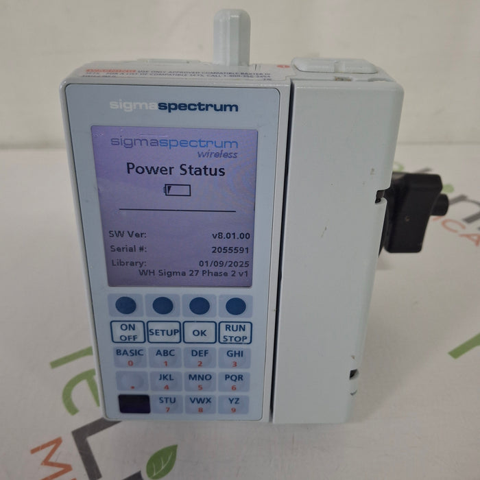 Baxter Baxter Sigma Spectrum 8.01.00 with B/G Battery Infusion Pump Infusion Pump reLink Medical