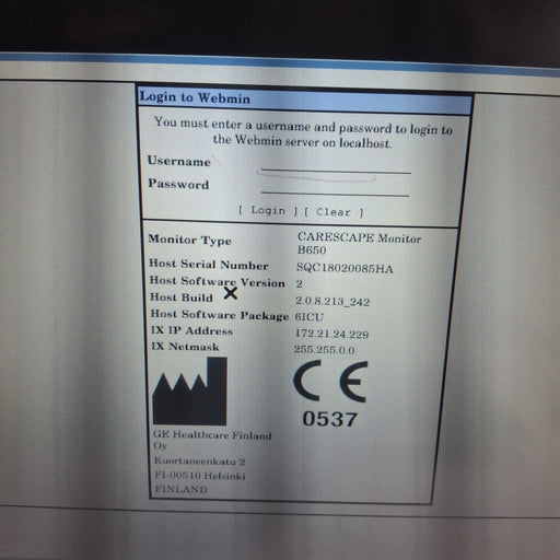 GE Healthcare GE Healthcare Carescape B650 Critical Care Patient Monitor Patient Monitors reLink Medical