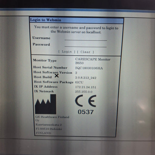 GE Healthcare GE Healthcare Carescape B650 Critical Care Patient Monitor Patient Monitors reLink Medical